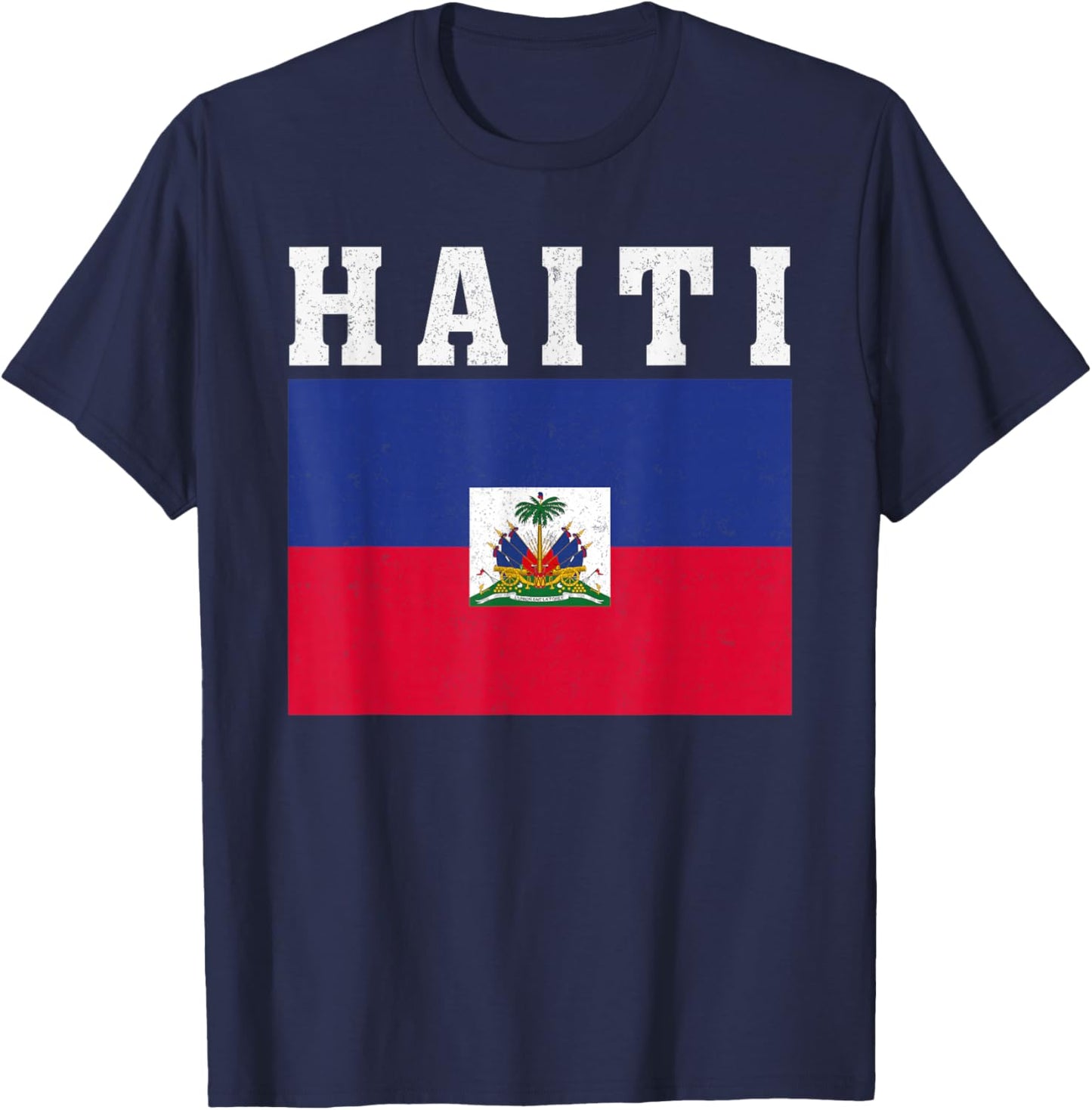 Haiti Flag Patriotic National Roots Souvenir T-Shirt - T-Shirt | Navy