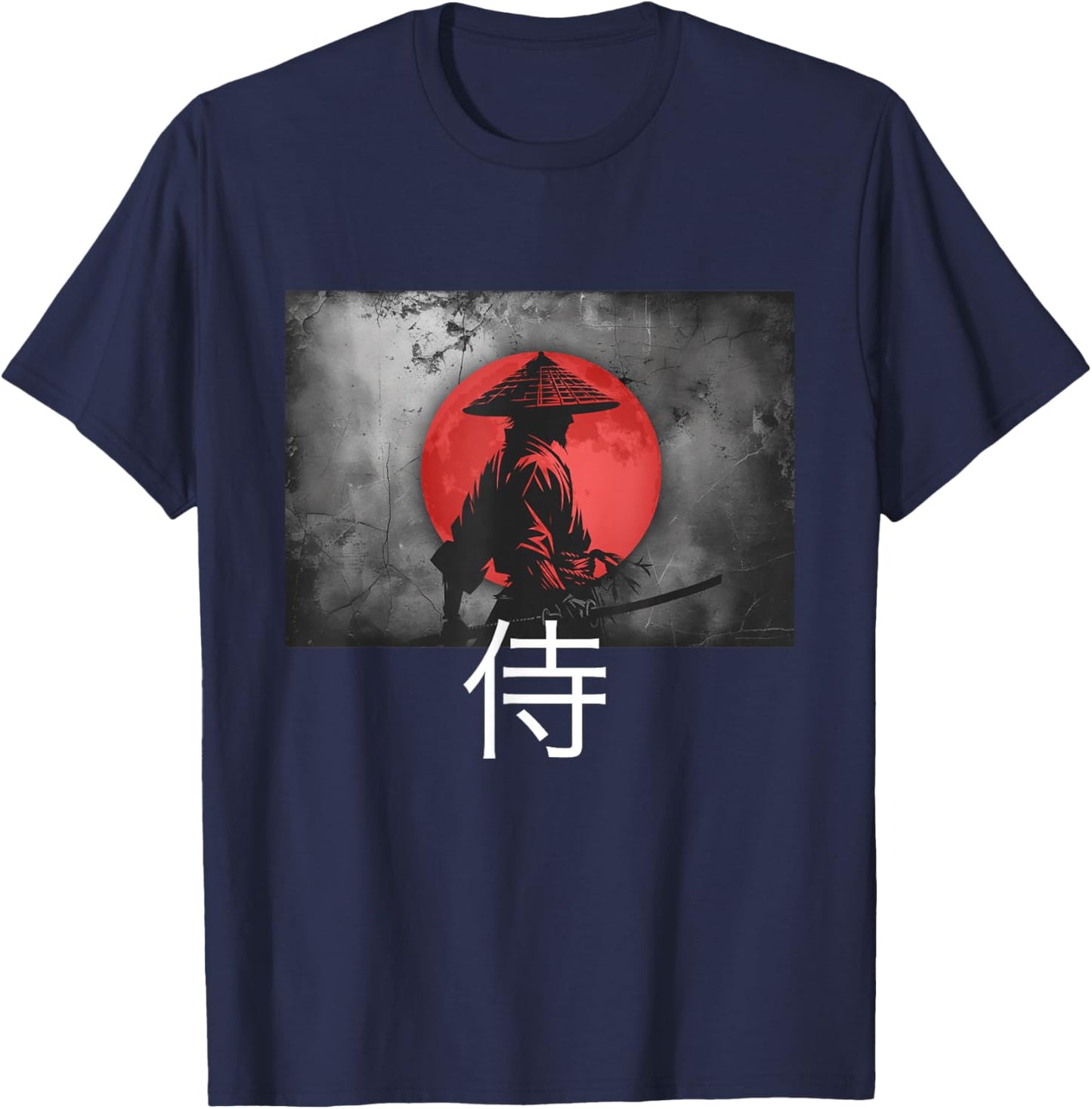 Japanese Samurai Warrior T-Shirt - T-Shirt | Navy