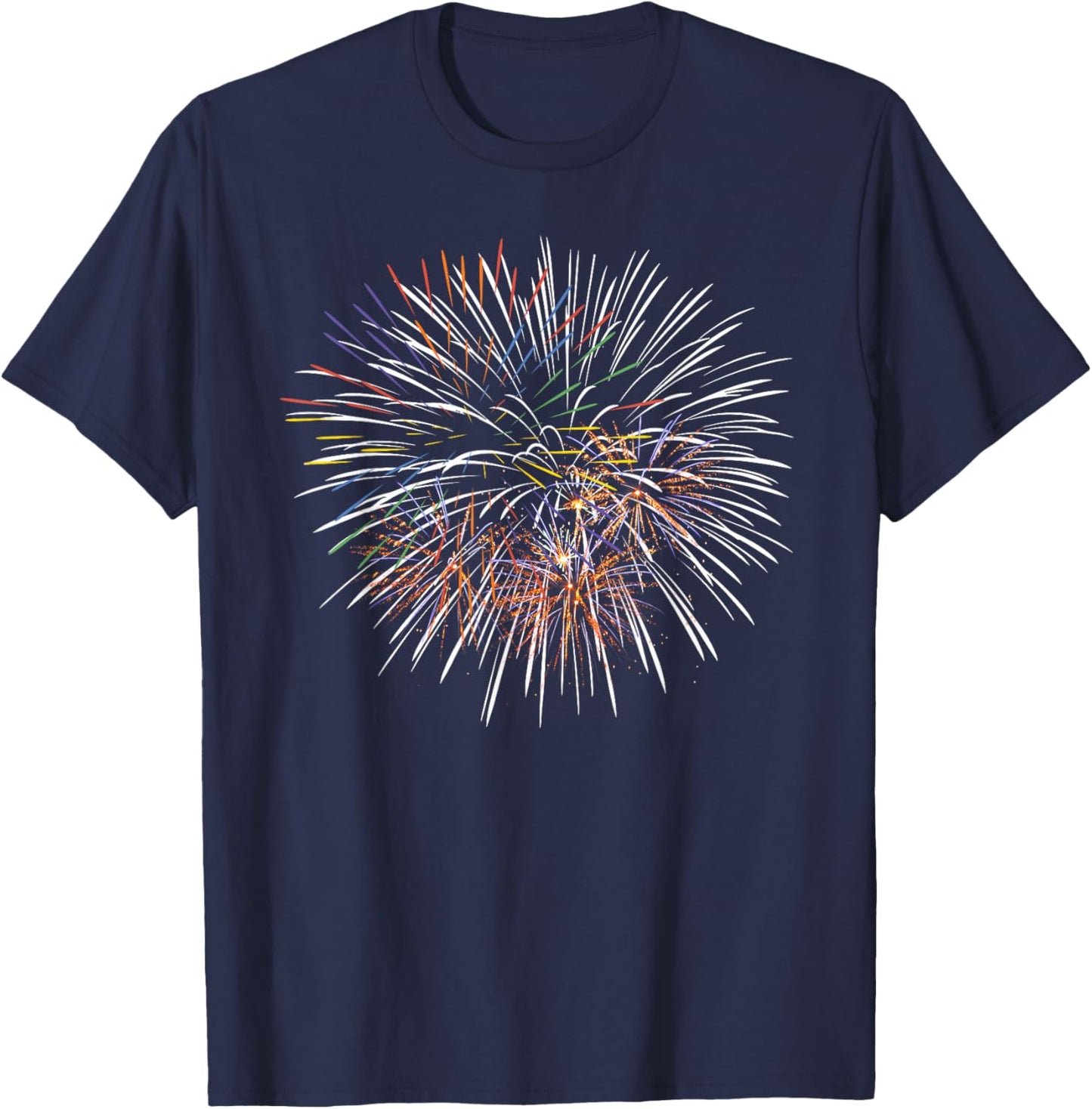Fireworks Watercolor T-Shirt - T-Shirt | Navy