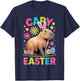 Capy Easter Fun Animal Lovers Easter Celebration T-Shirt - T-Shirt | Navy