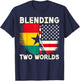 Half Ghanaian Half American USA Flag Ghana America T-Shirt - T-Shirt | Navy