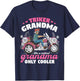 Triker Grandma like a normal grandma only cooler floral T-Shirt - T-Shirt | Navy
