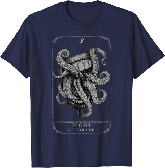 Hunt: Showdown 1896 8th Anniversary Eight of Horrors T-Shirt - T-Shirt | Navy
