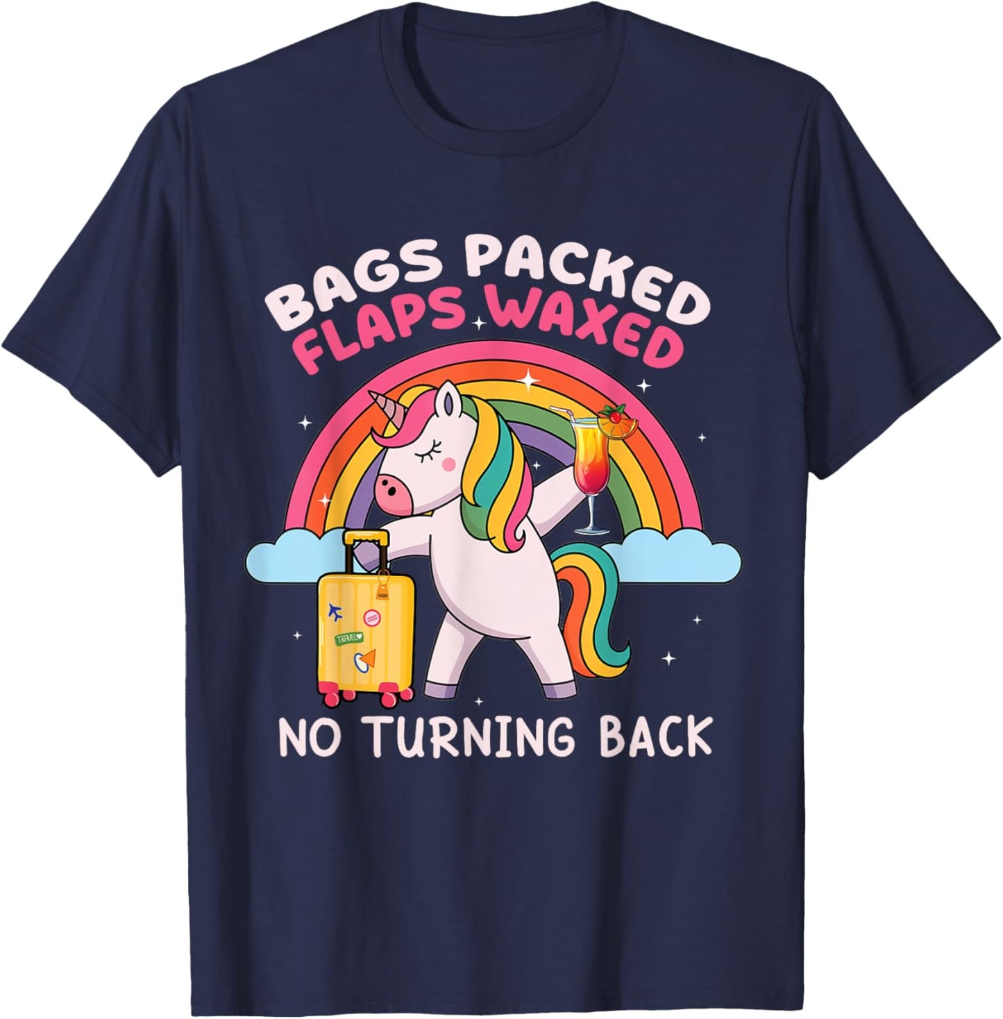 Unicorn Inappropriate Dirty Funny Trip Travel Girls Vacation T-Shirt - T-Shirt | Navy