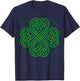 Irish Green Shamrock Celtic Knot Ireland Patricks Day Clover T-Shirt - T-Shirt | Navy