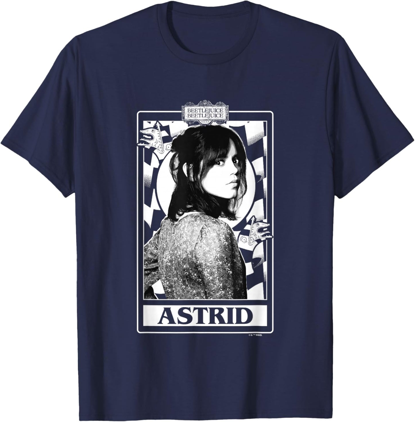 Beetlejuice Beetlejuice Astrid Deetz Tarot Card Vintage T-Shirt - T-Shirt | Navy