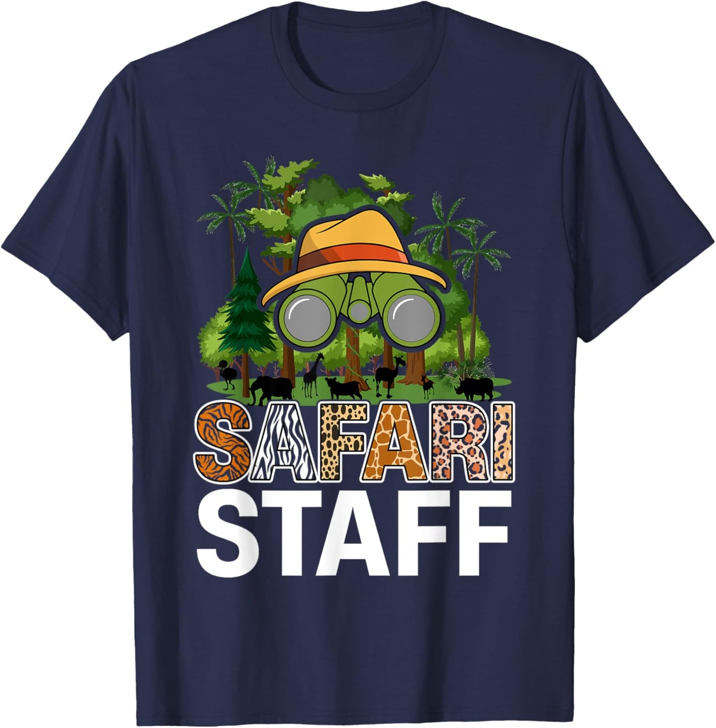 Safari Staff Art Women Zookeeper Costume Zoo Jungle T-Shirt - T-Shirt | Navy