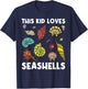 Cute Seashell For Kids Boys Seashell Collector Collecting T-Shirt - T-Shirt | Navy