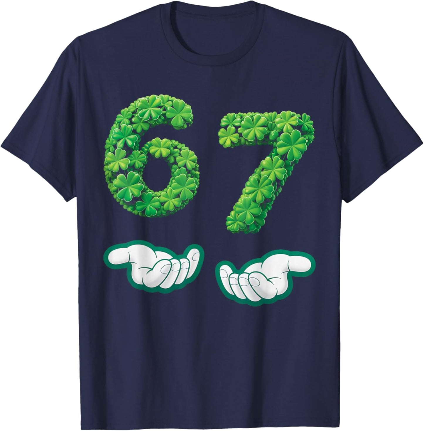Lucky 67 Clover Fun Green T-Shirt - T-Shirt | Navy