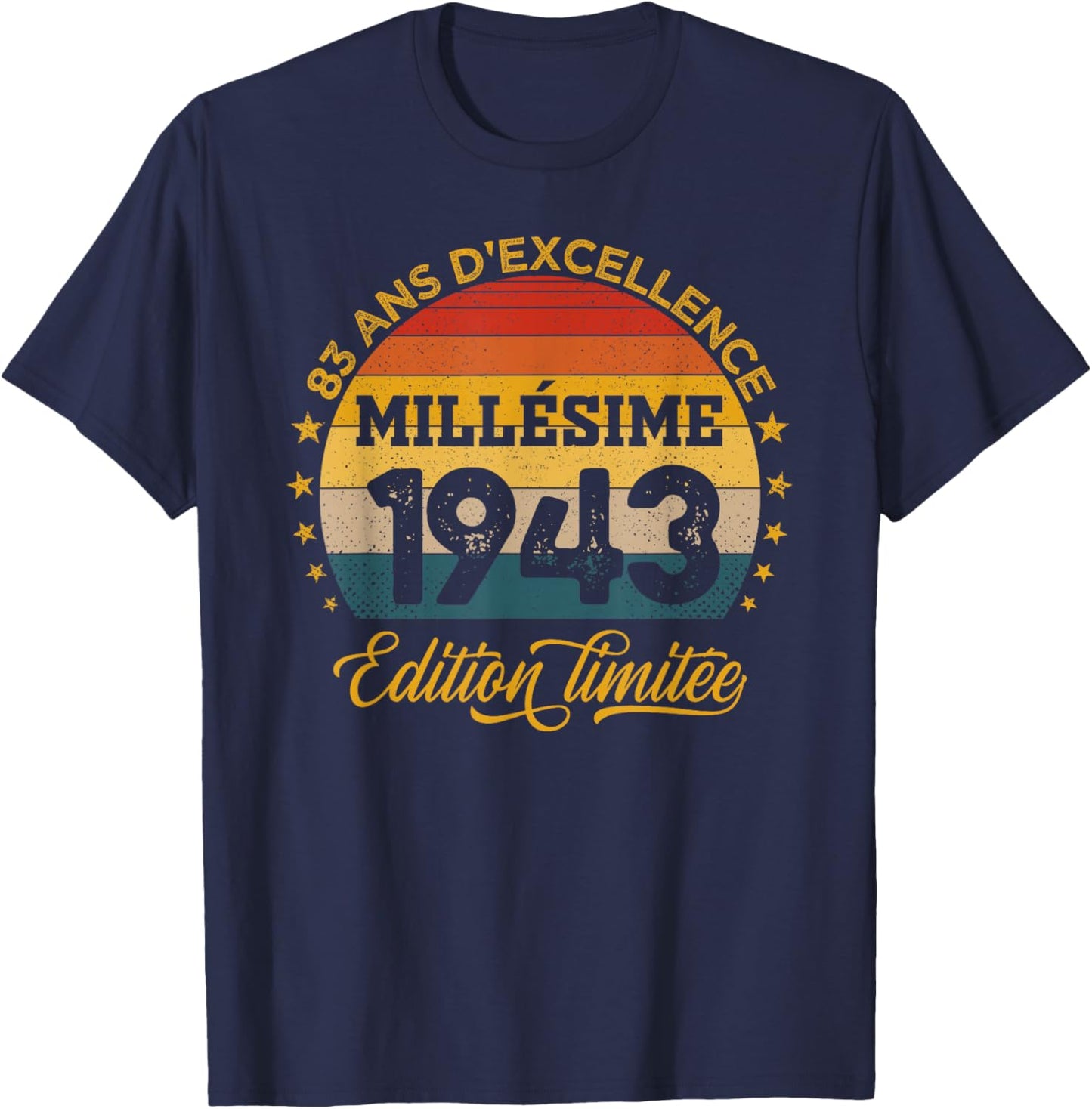 83 Ans Anniversaire Homme Millésime 1943 Fabriqué en 1943 T-Shirt - T-Shirt | Navy