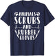 Veterinary Assistant Animals Scrubs And Rubber Gloves T-Shirt - T-Shirt | Navy