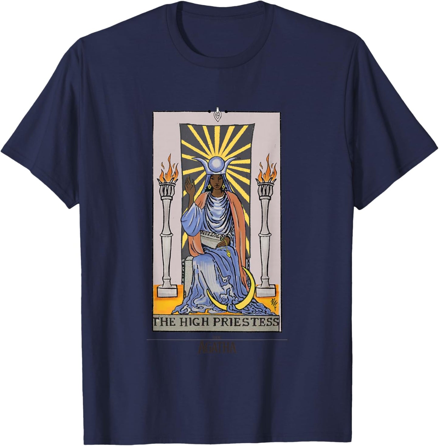 Marvel Agatha All Along The High Priestess Vintage Tarot T-Shirt - T-Shirt | Navy