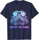 Bearded Dragon Respect The Beard Funny Reptile T-Shirt - T-Shirt | Navy