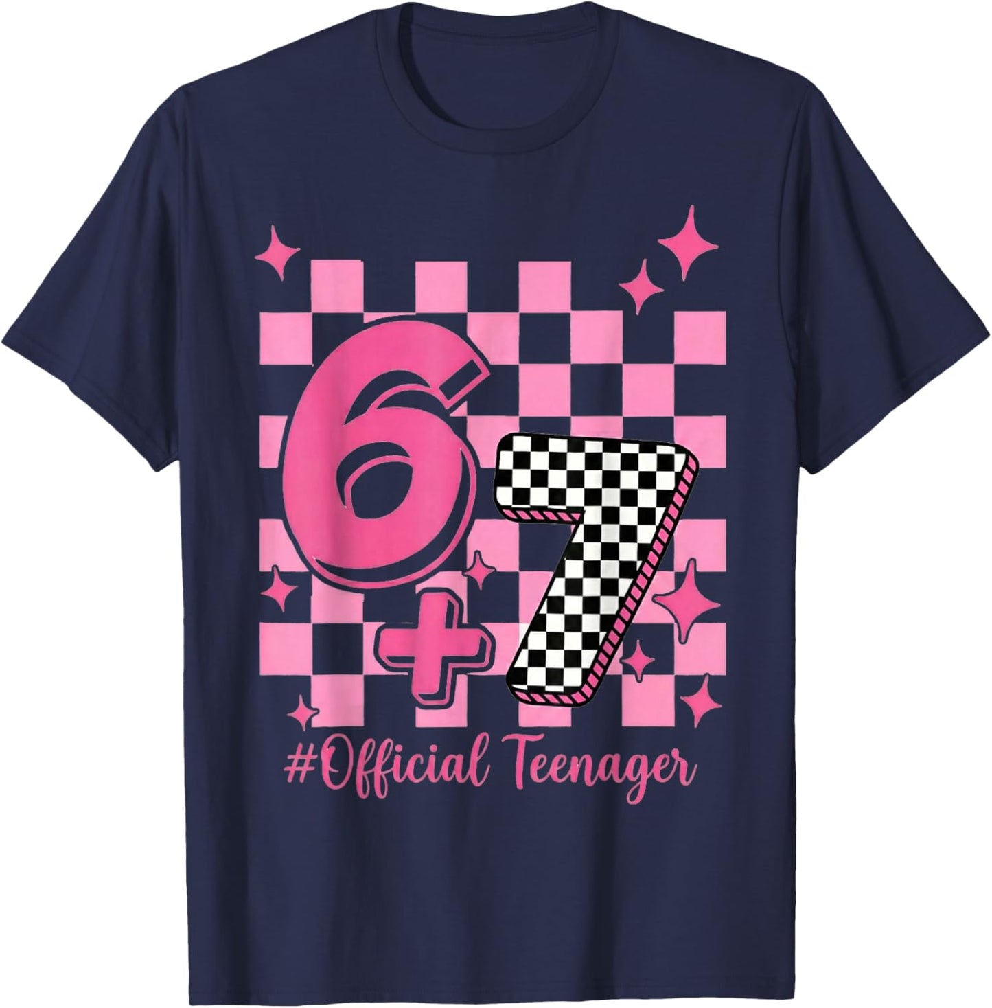 13th Birthday Official Teenager 6+7 Teen Birthday Kids Girls T-Shirt - T-Shirt | Navy