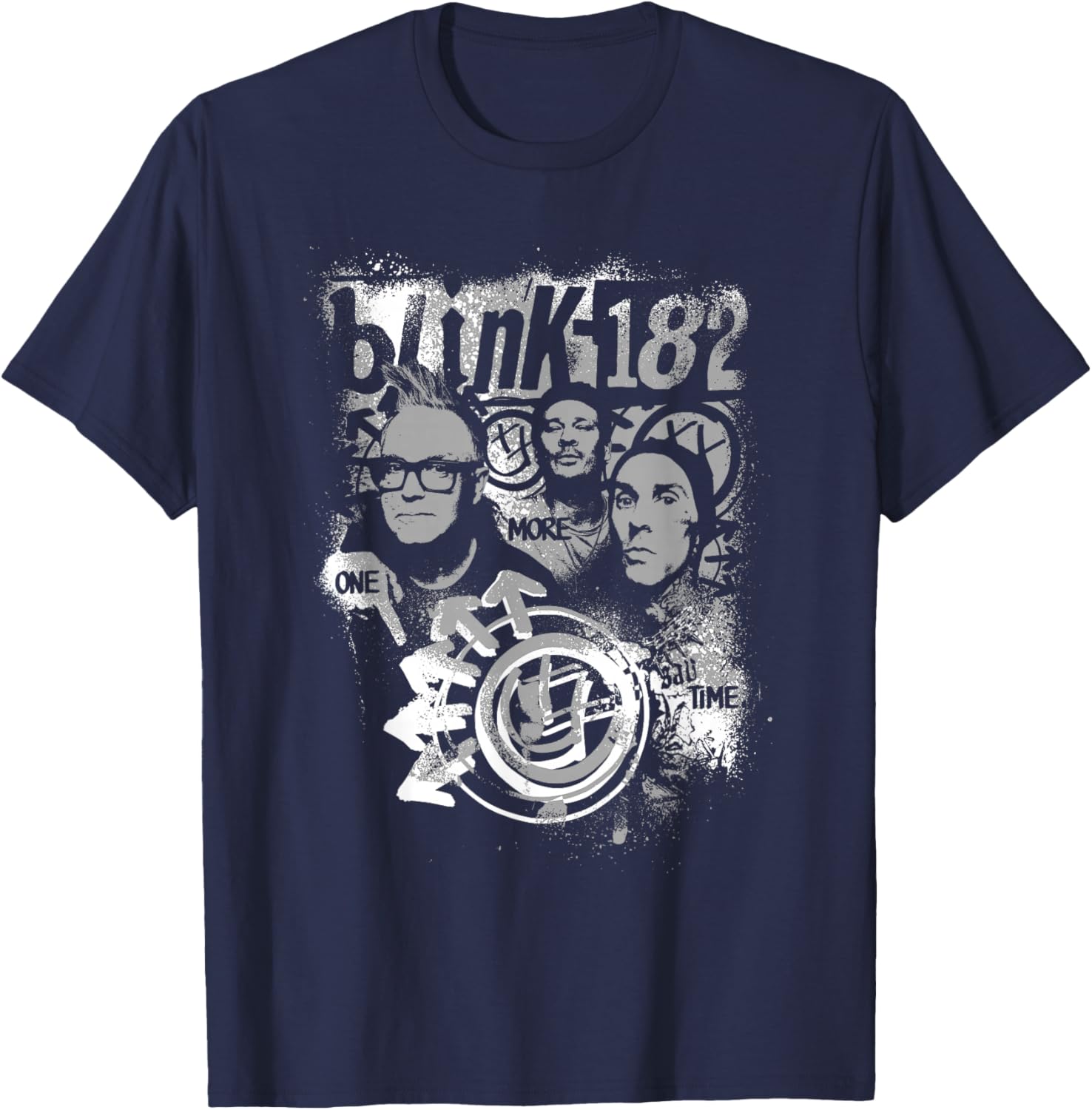 Official Portrait Blink-182 One More Time , Black, S T-Shirt - T-Shirt | Navy