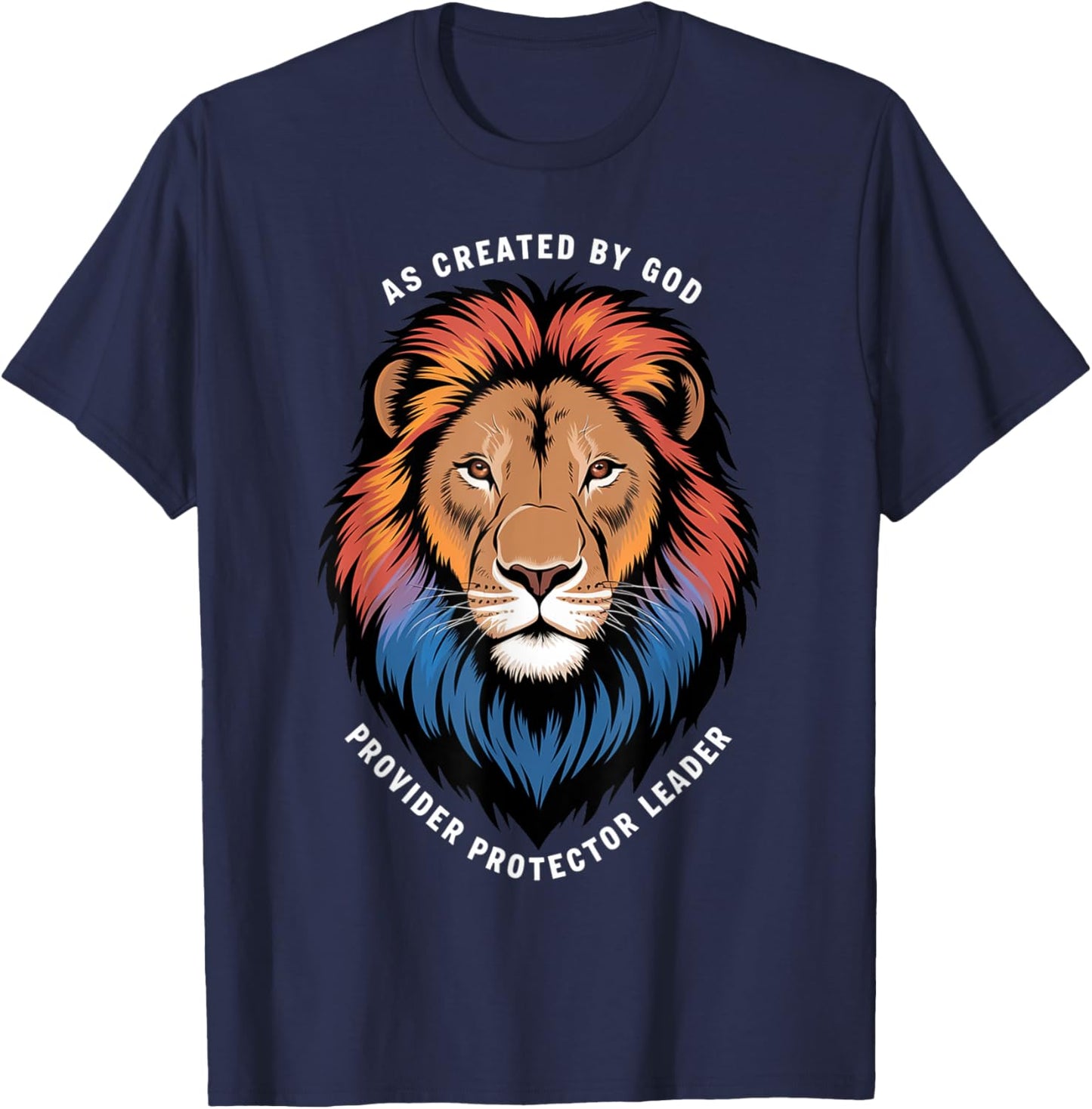As Created By God Provider Protector Leader T-Shirt - T-Shirt | Navy