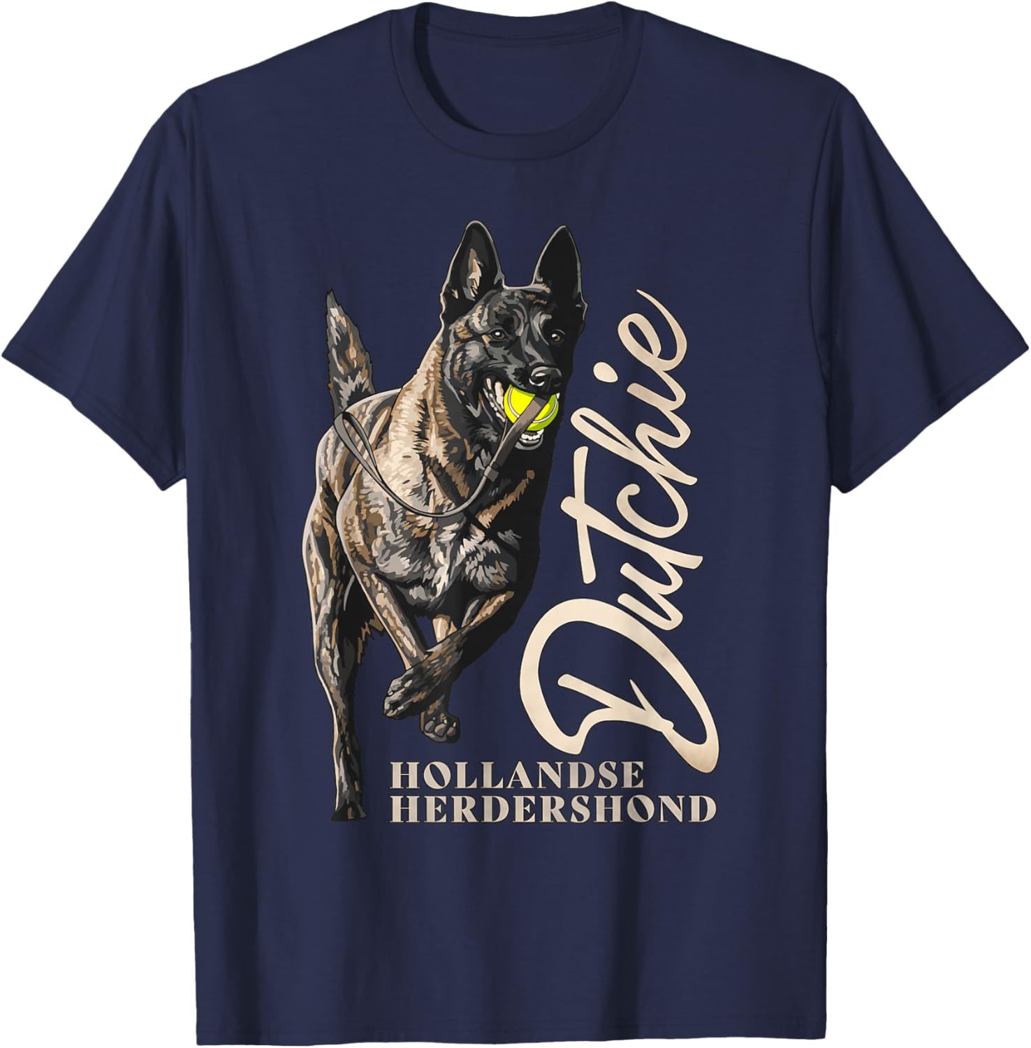 Dutch Shepherd - Dutchie T-Shirt - T-Shirt | Navy