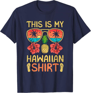 Tropical Flowers T-Shirt - T-Shirt | Navy