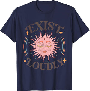 Exist loudly Funny design T-Shirt - T-Shirt | Navy