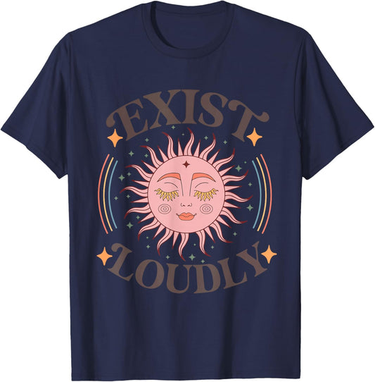 Exist loudly Funny design T-Shirt - T-Shirt | Navy