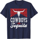 Cowboys & Tequila Rodeo Country T-Shirt - T-Shirt | Navy