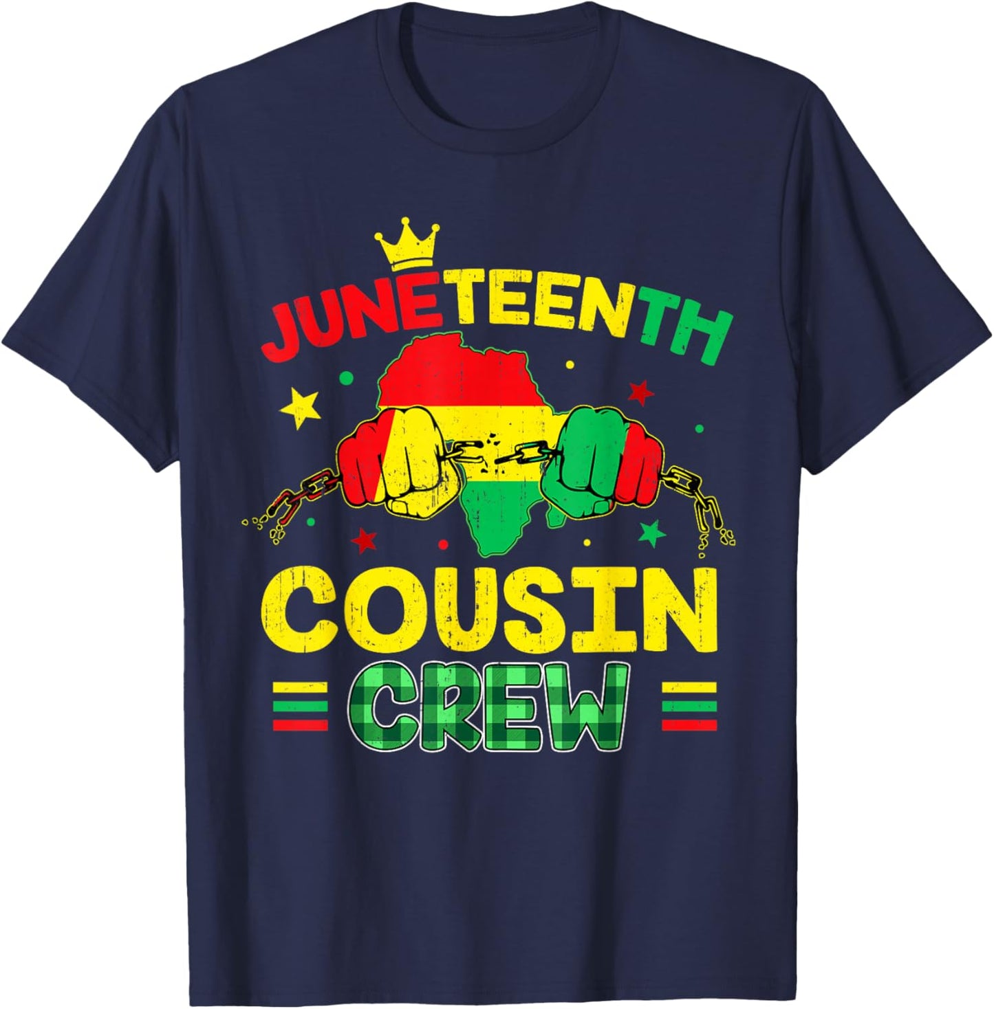 Juneteenth Cousin Crew African Afro Boys Girls Kids Toddler T-Shirt - T-Shirt | Navy