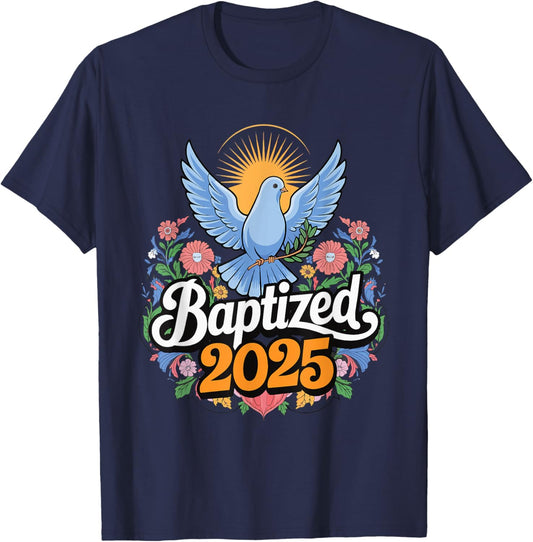 Baptized 2025 T-Shirt - T-Shirt | Navy