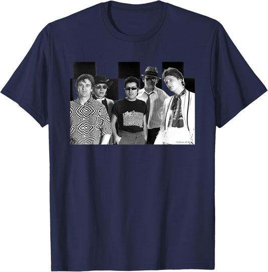 Squeeze Band Chequered Photo By George DuBose T-Shirt - T-Shirt | Navy