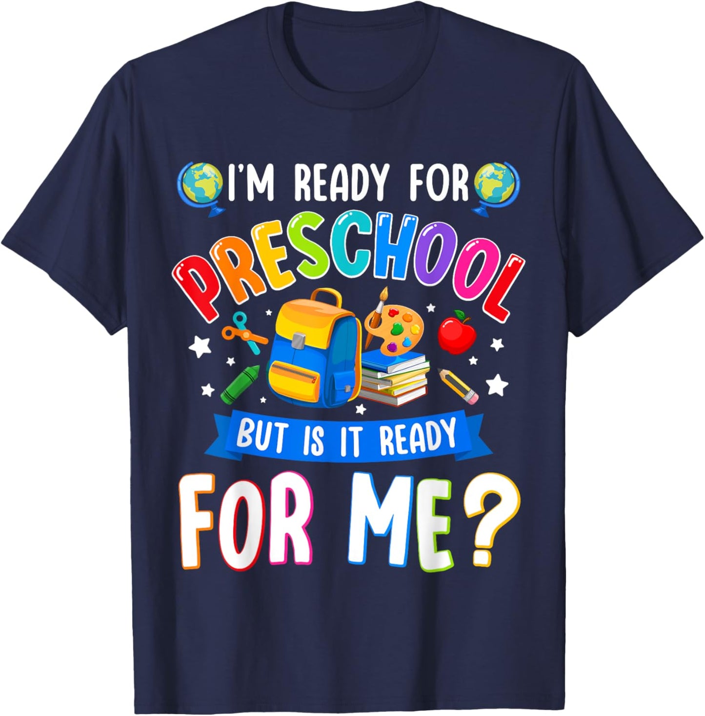 Pre-k Back To School First Day Of Preschool Boy Girl T-Shirt - T-Shirt | Navy