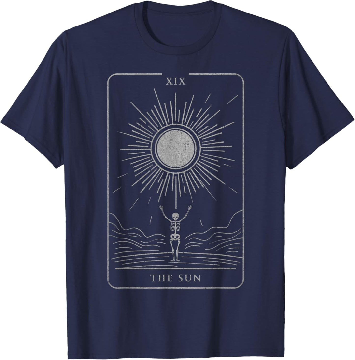Spirituelle Mystische Edgy Esoterik Streetwear Tarotkarte T-Shirt - T-Shirt | Navy