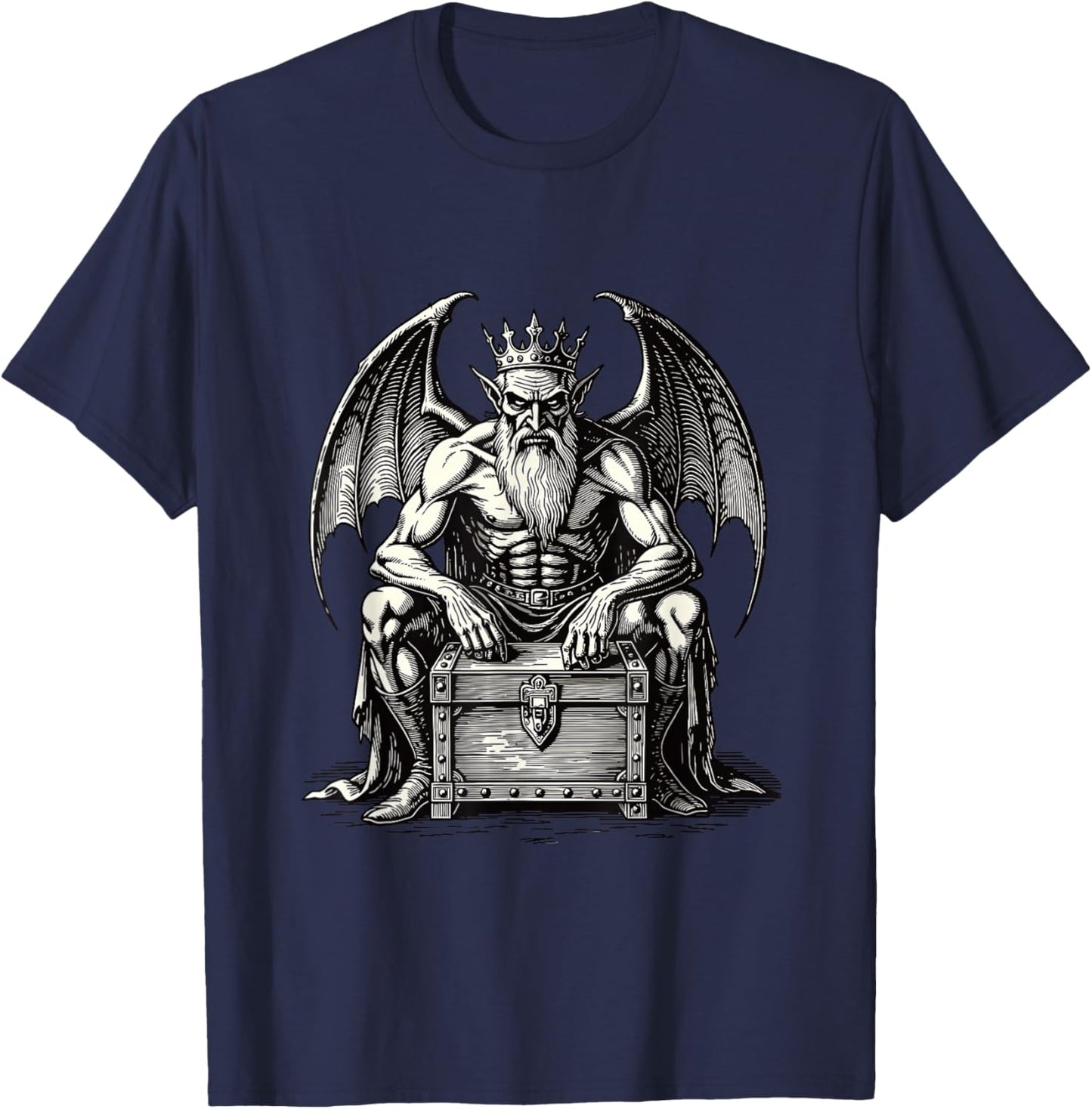 Mammon Demon Riches of Ruin T-Shirt - T-Shirt | Navy
