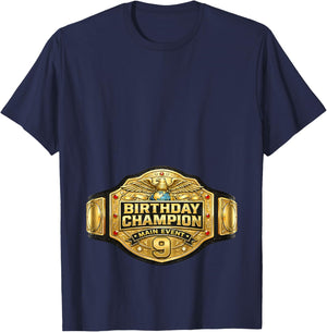 9th Wrestler Birthday Wrestling Champion Party Kids Boys T-Shirt - T-Shirt | Navy