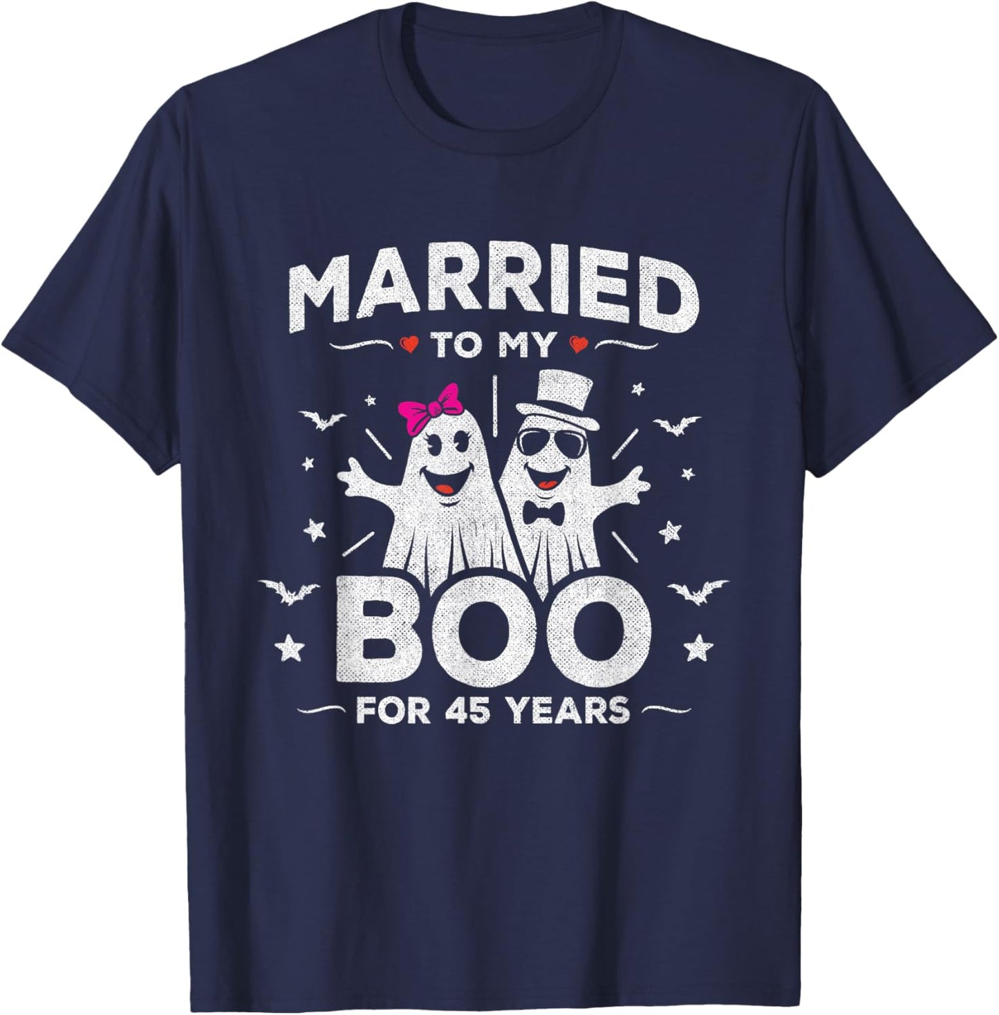 45th Wedding Anniversary October Wedding - 45th Anniversary T-Shirt - T-Shirt | Navy