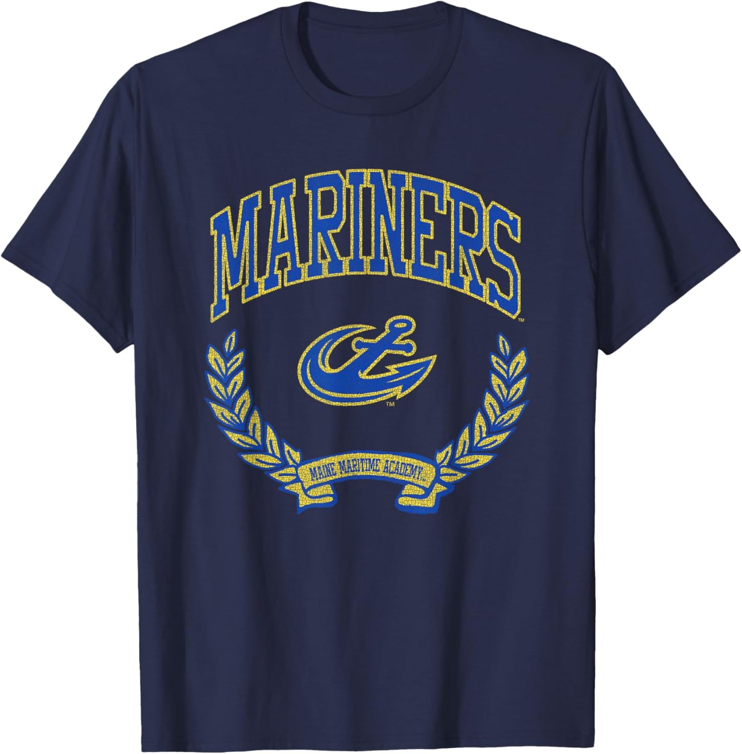 Maine Maritime Mariners Victory Vintage Officially Licensed T-Shirt - T-Shirt | Navy