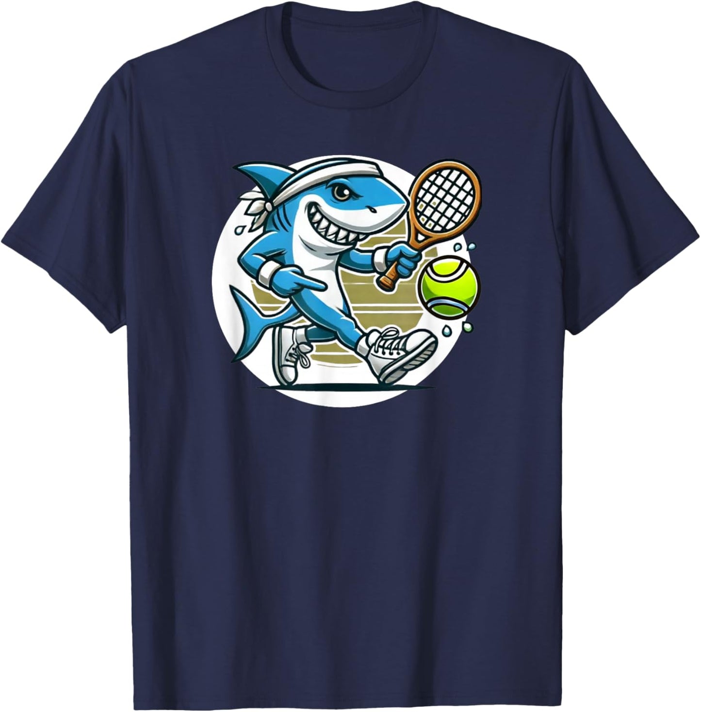 Tennis Skark Playing Tennis T-Shirt - T-Shirt | Navy