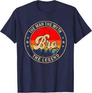 Bro the Man the Myth the Legend Father's Day for Grandpa T-Shirt - T-Shirt | Navy
