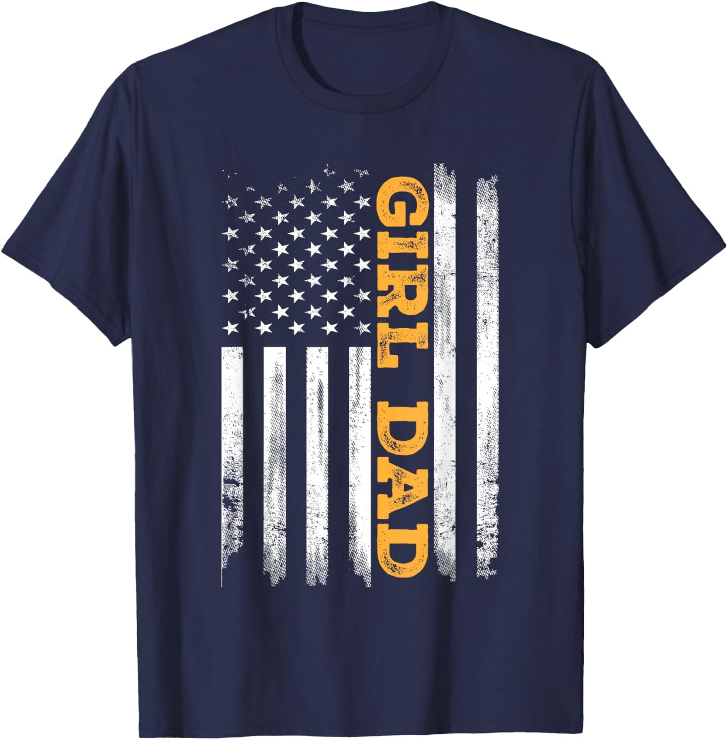 Girl Dad Father's Day Dad Daughter, Dad Of Girls Outnumbered T-Shirt - T-Shirt | Navy