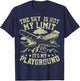 This Sky is Not My Limit Funny Pilot Aviation Men Women Kids T-Shirt - T-Shirt | Navy