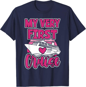 Cute Cruise For Girls My Very First Cruise T-Shirt - T-Shirt | Navy
