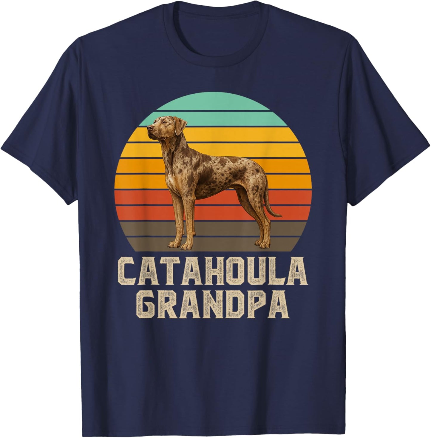Catahoula Grandpa Catahoula Leopard Dog Owner T-Shirt - T-Shirt | Navy