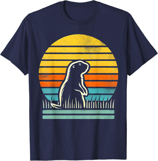 Retro Prairie Dog Men Women Kids T-Shirt - T-Shirt | Navy