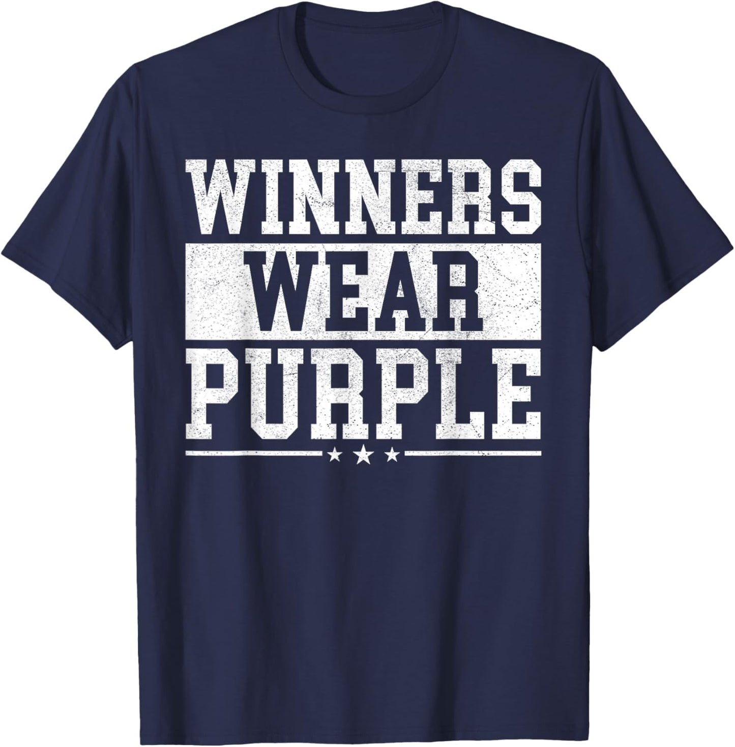 Winners Wear Purple Color War Camp Spirit Game Team Wear T-Shirt - T-Shirt | Navy