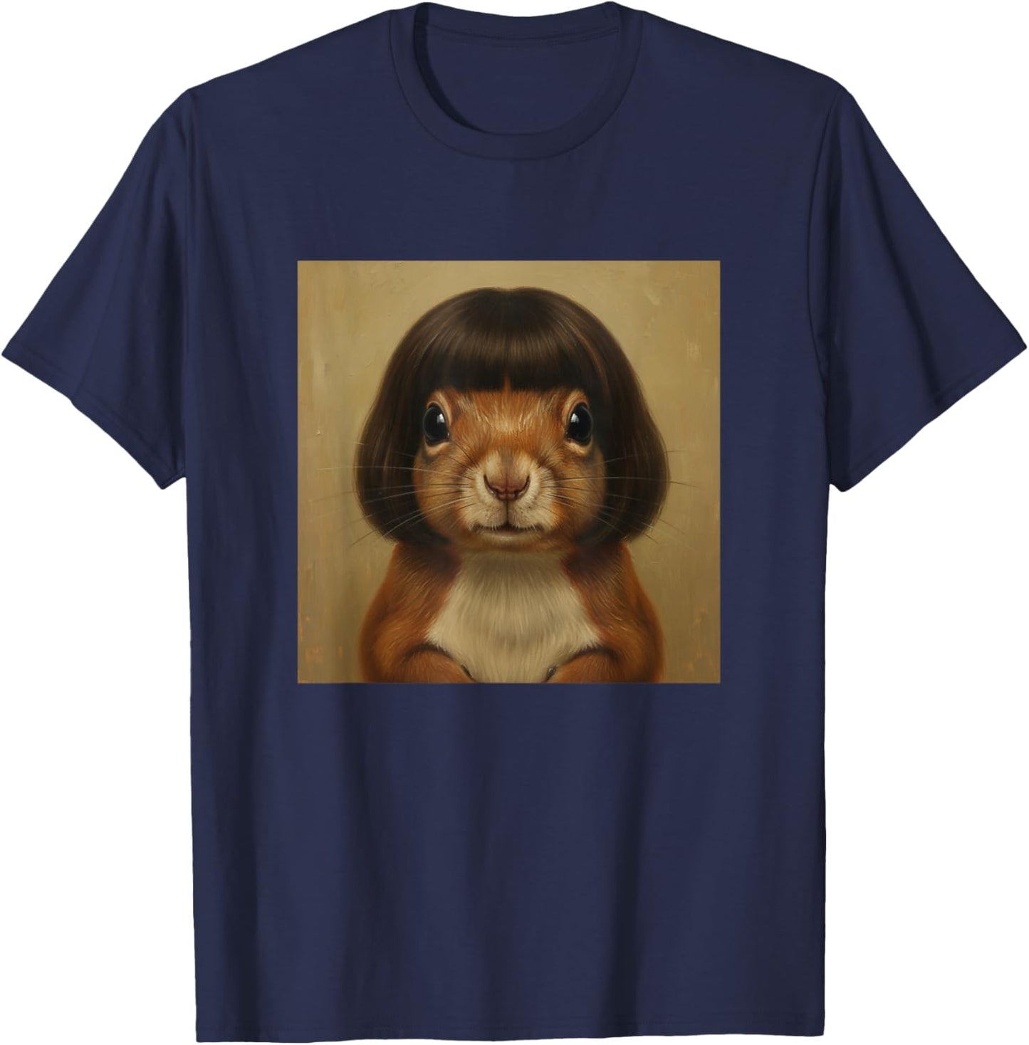 Funny Squirrel Bob Haircut Chipmonk Meme Women Kids T-Shirt - T-Shirt | Navy