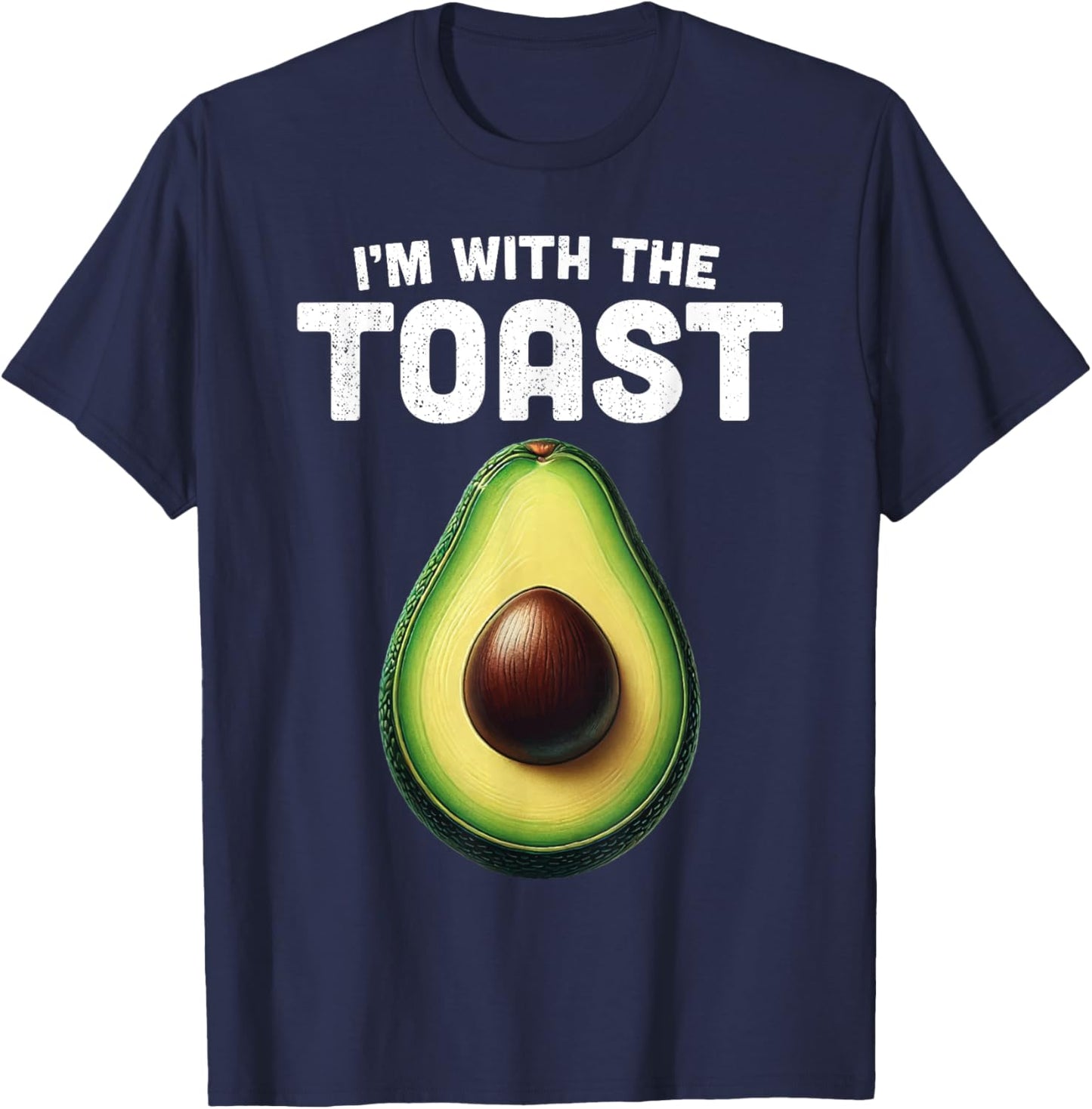 Im With Toast Shirt Avocado Matching Funny Halloween Costume T-Shirt - T-Shirt | Navy