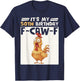 50th Birthday Men Women Funny F-Caw-F Chicken Rooster Humor T-Shirt - T-Shirt | Navy