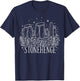 Stonehenge Line Art Botanical Celestial Stonehenge T-Shirt - T-Shirt | Navy