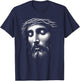 Jesus Face Image Christian Religion Christianity T-Shirt - T-Shirt | Navy