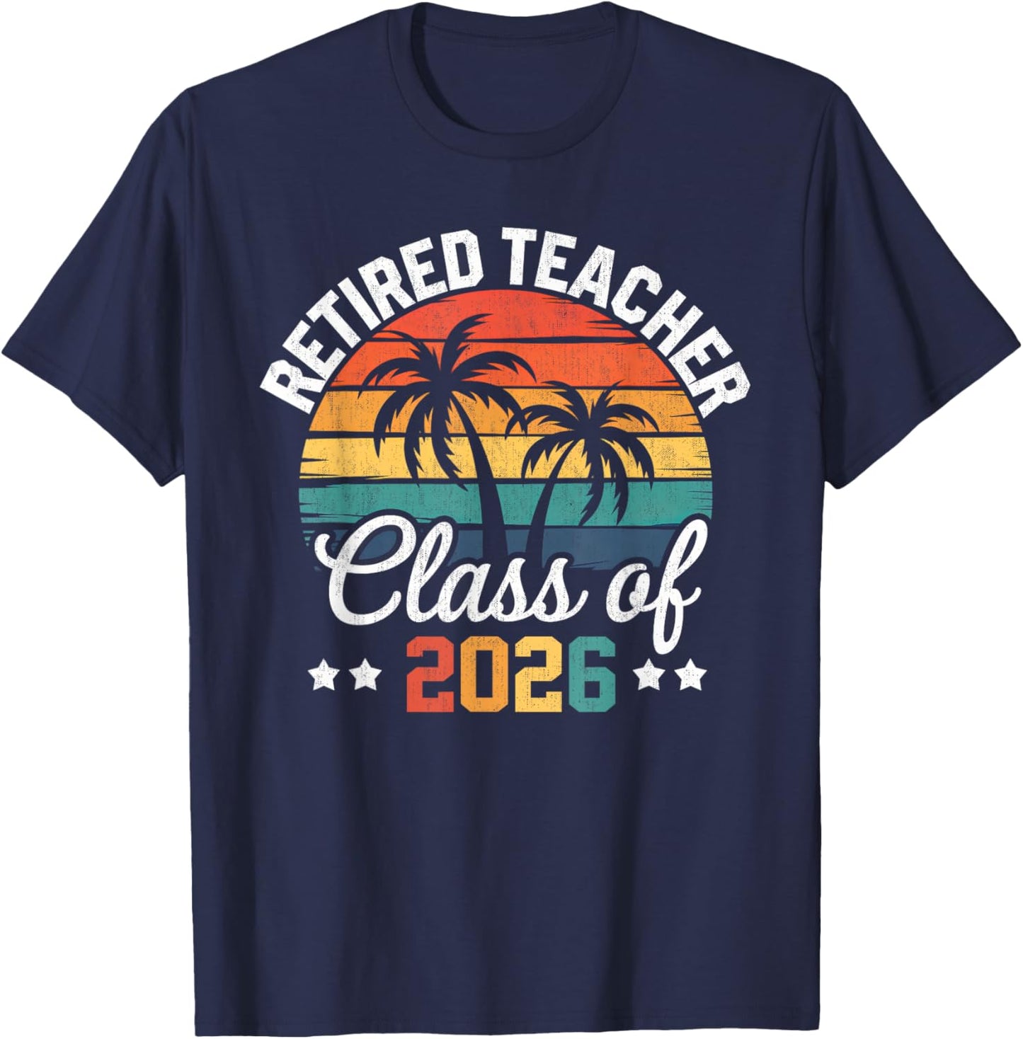Vintage School Retirement 2026 T-Shirt - T-Shirt | Navy