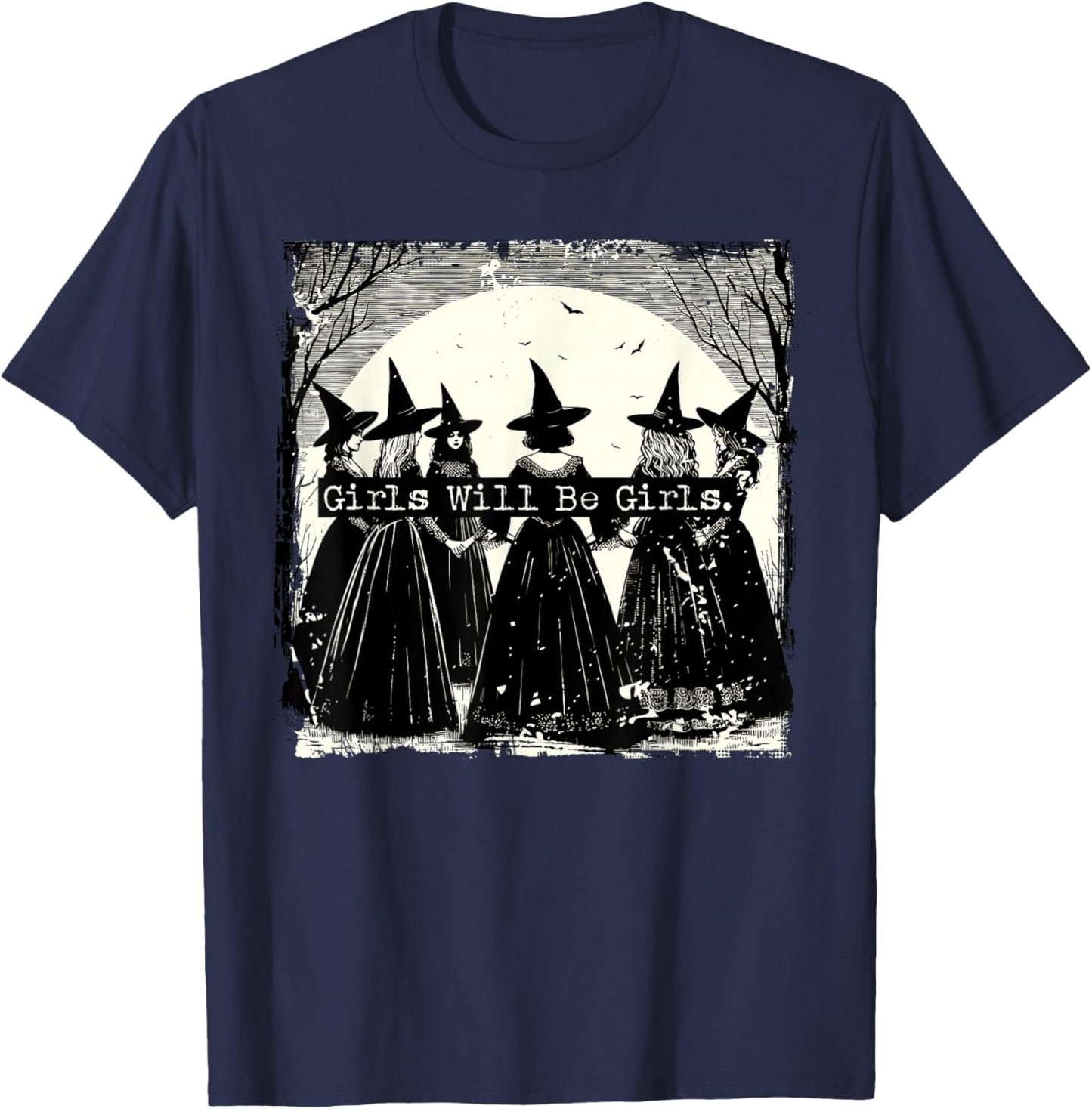 Süßes oder Saures Hexenmädchen Wird Mädchen Sein Halloween T-Shirt - T-Shirt | Navy