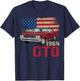 64 1964 GTO American Flag Muscle Car T-Shirt - T-Shirt | Navy